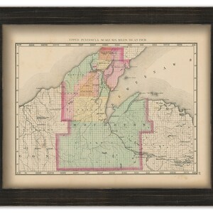 HOUGHTON COUNTY, Michigan 1873 Map - Replica or Genuine Original