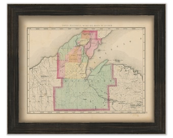 HOUGHTON COUNTY, Michigan 1873 Map - Replica or Genuine Original