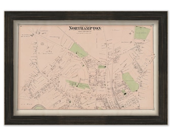 Village of NORTHAMPTON North, Massachusetts 1873 Map