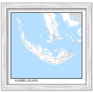 SANIBEL ISLAND, Florida  -  Minimalist Map
