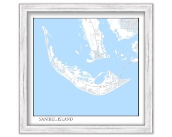 SANIBEL ISLAND, Florida  -  Minimalist Map