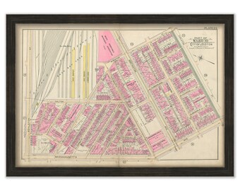 BOSTON 1902 Map, Plate 24, Back Bay, South End, Christian Science Church