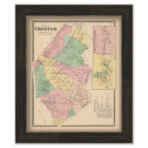 CHESTER, Morris County, New Jersey 1868 - Replica or Genuine Original Map