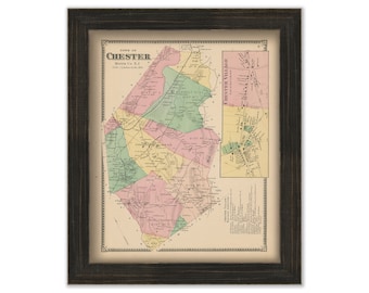 CHESTER, Morris County, New Jersey 1868 - Replica or Genuine Original Map