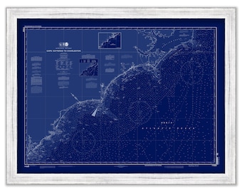 CAPE HATTERAS, North Carolina to CHARLESTON, South Carolina  -  2013 Nautical Chart Blueprint