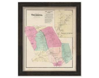 TRUMBULL, Connecticut Map 1867