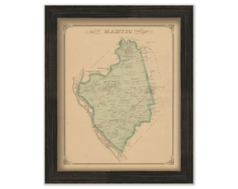 MARTIC, Pennsylvania 1875 Map - Replica or GENUINE ORIGINAL