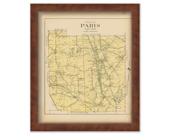 PARIS, New York 1907 Map