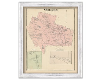 WASHINGTON, Massachusetts 1871 Map - Replica or Genuine ORIGINAL