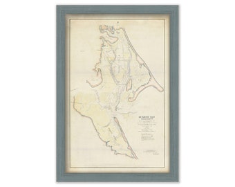 DUXBURY BAY, Massachusetts - 1871 Nautical Chart