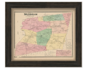 MENDHAM, Morris County, New Jersey 1868 - Replica or Genuine Original Map