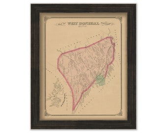 DONEGAL, Pennsylvania 1875 Map - Replica or GENUINE ORIGINAL