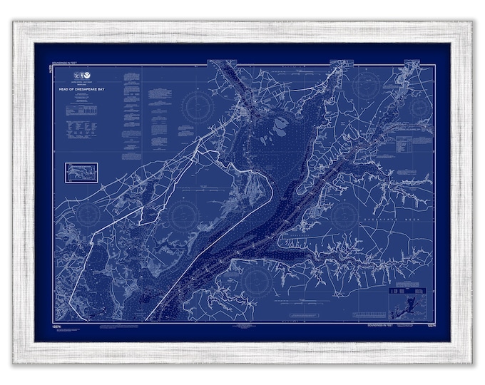Head of CHESAPEAKE BAY, Maryland  -   2020 Nautical Chart Blueprint