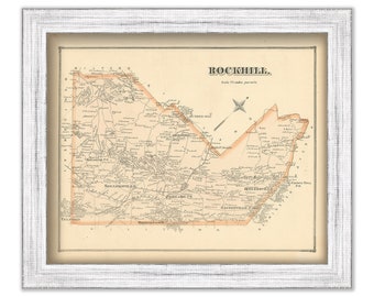 ROCKHILL, Pennsylvania  - 1876 Map