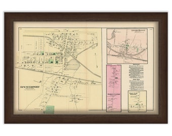 Village of SPENCERPORT, New York 1872 Map