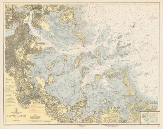 Boston Harbor Nautical Chart