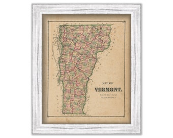 Map of VERMONT 1877 - Replica or Genuine ORIGINAL