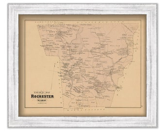 ROCHESTER, Massachusetts 1879 Map - Replica or Genuine ORIGINAL