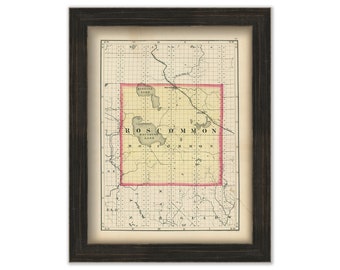 ROSCOMMON COUNTY, Michigan 1873 Map - Replica or Genuine Original