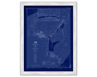 KEWEENAW WATERWAY, Michigan  -  2013 Nautical Chart Blueprint
