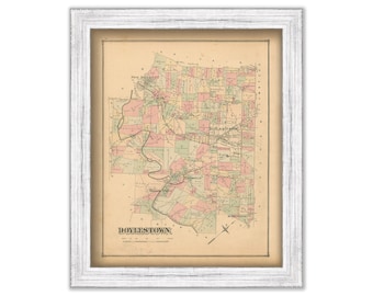 DOYLESTOWN, Pennsylvania  - 1876 Map