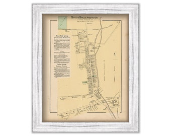 MOUNT HOLLY SPRINGS, Pennsylvania 1872 Map - Replica or Genuine Original