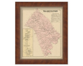 WASHINGTON, Pennsylvania 1876 Map - Replica or Genuine ORIGINAL