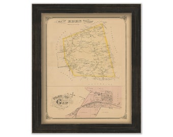 EDEN, Pennsylvania 1875 Map - Replica or GENUINE ORIGINAL