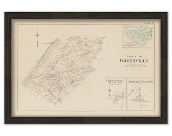 GREENVILLE, New York 1903 Map - Replica or Genuine Original