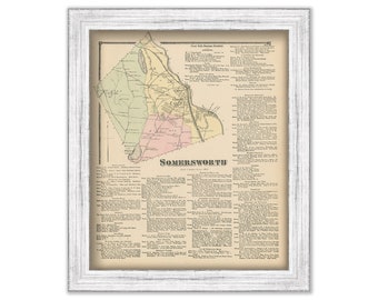 SOMERSWORTH, New Hampshire 1871 Map, Replica or GENUINE ORIGINAL