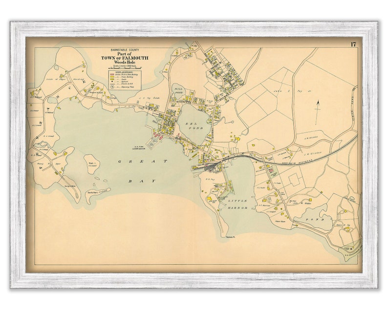 FALMOUTH Massachusetts 1910 WOODS HOLE