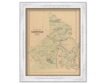 LAKEVILLE, Massachusetts 1879 Map - Replica or Genuine ORIGINAL