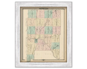 COLUMBIA COUNTY, Wisconsin 1878 Map, Replica or Genuine Original