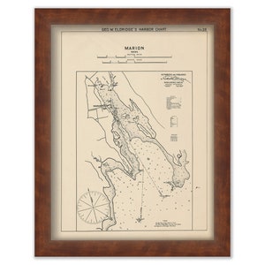 MARION, Massachusetts - Nautical Chart by George W. Eldridge 1901