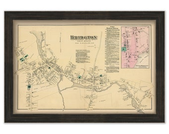BRIDGTON, Maine 1871 Map, Replica or Genuine ORIGINAL