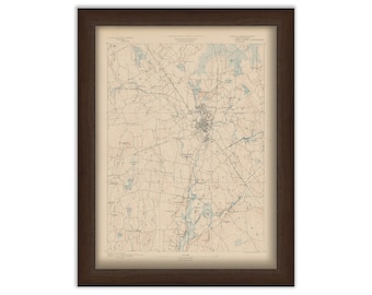 GREATER PROVIDENCE, Rhode Island 1890 - Topographic Map - Replica and Genuine Original