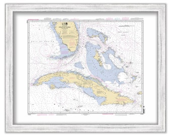 CUBA, the BAHAMAS and FLORIDA  -   2012 Nautical Chart