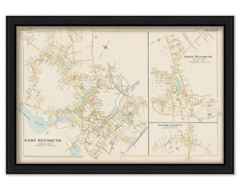 Villages of East Weymouth, North Weymouth and Lovell's Corner, Massachusetts 1888 Map
