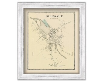 Village of SPRING VALLE, Maine 1872 Map