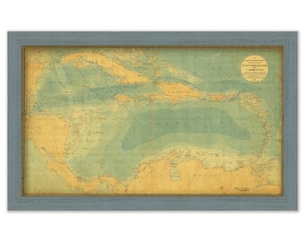 West India Islands and Caribbean Sea  -   1881 Nautical Chart