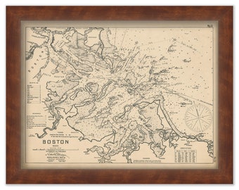 Boston Harbor - Nautical Chart by George W. Eldridge 1901