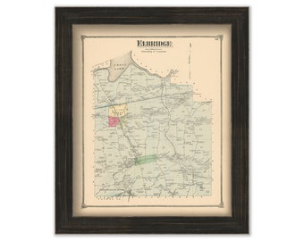 ELBRIDGE, New York -  1874 Map