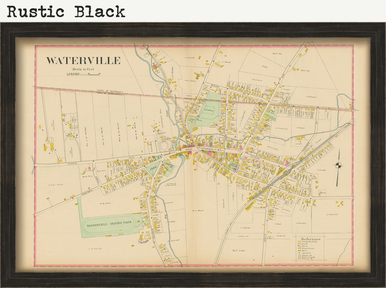 WATERVILLE VILLAGE New York 1907 Map Etsy