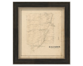 BALLSTON, New York 1866 Map, Replica or GENUINE ORIGINAL