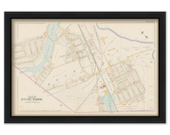 Hyde Park, Massachusetts 1888 Map