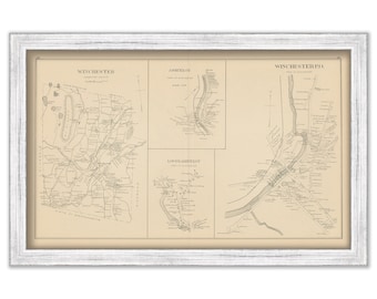 WINCHESTER, New Hampshire 1892 Map, Replica or Genuine ORIGINAL