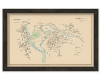 FRANKLIN and FRANKLIN FALLS, New Hampshire 1892 Map