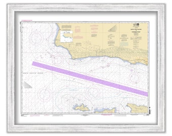 Santa Cruz Island to Purisima Point, California 2009 Nautical Chart