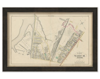 ROXBURY, Massachusetts 1873 Map, Vol. 2 Plate Q  - Replica or GENUINE ORIGINAL