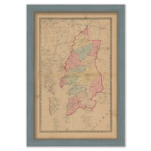 SOMERSET COUNTY, Maryland 1866 Map, Replica or Genuine Original